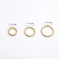 Three sizes of 1.5mm gold plated jump rings 10mm 12mm 14mm for DIY jewelry making - 1.5*14mm / 18k Gold (Thick)