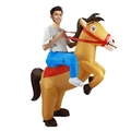Funny adult inflatable horse costume for Halloween parties made of lightweight nylon fabric - Riding A Jazz Horse / One Size