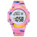 Reloj deportivo digital para niños con diseño de camuflaje en rosa amarillo y azul - Camuflaje Rosa