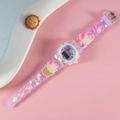 Purple digital kids watch with 3D unicorn rainbow strap and glowing display feature - Unicorn 4 Purple