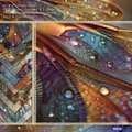 6-inch scrapbooking paper pad with colorful dragonfly wing patterns for DIY crafts - R2575 24 Sheets