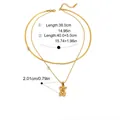 Dettagli sulle specifiche di lunghezza e materiale in acciaio per collana con orsetto - Collana con Orsetto a Doppio Strato (JDN0203007)