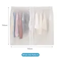 Weiße halbtransparente Kleiderhülle 110x110cm mit Reißverschluss für den Schrank - Weiß Einfarbig