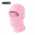 Pink ice silk sun protection balaclava with glasses holes and breathable mesh fabric - 2025 Model with Glasses Hole / Pink