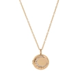 Vintage round gold-plated locket necklace featuring a sunburst design and inlaid crystals - Round Moon Locket Necklace