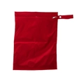 Waterproof red fabric diaper storage bag with zipper and snap handle for strollers - 15*18cm / Red