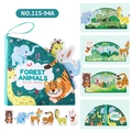 Forest animals cloth activity book set with velcro animal patches and carrying case - Forest Animals (NO.115-94A) / 35.00g