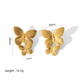 Brushed Butterfly Earrings (TE6092)