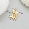 Golden mixer charm details with size measurements 21.55mm by 13.34mm and weight 2.17g - Mixer (h-12707)