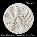 Moule en silicone blanc pour feuilles de fougère, 9,1 cm avec motifs tropicaux détaillés - 3# Feuille de Fougère / Gris