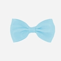 Sky blue grosgrain swallowtail hair bow for babies with clear ribbed texture - Single Item / Light Blue