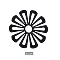 Nordic black floral petal coaster with thickened heat-resistant silicone hollow design - Black