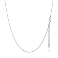 Polished silver stainless steel snake chain necklace with lobster clasp and extension - Steel Color Snake Chain Only