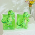 Green dinosaur inflatable arm bands for kids swimming safety, durable PVC sleeves - Dinosaur Arm Bands