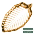 Vassoio a forma di foglia in acciaio dorato 17x9,3cm per gioielli o snack - Acciaio inossidabile 201 / Oro