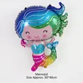 Rainbow mermaid foil balloon for birthday party decoration, size approx 50x40cm - Medium Mermaid