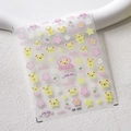 5D cartoon nail art sticker featuring cute yellow bears and pink flower patterns DP-263 - Cartoon Bear Star Pattern (DP263)