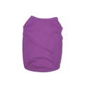 Solid purple cotton dog vest made of breathable thin fabric for small pets - Purple