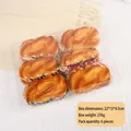 Lot de 6 cupcakes artificiels en PU à la crème dans une boîte d'exposition de 22x15x4,5cm - Boîte à Pain Fourré (XMB-10)