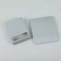 Gray slide-out jewelry storage box with PE film suspension for rings and accessories - Gray Cardboard Box; 7*7*2