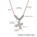 Collana in corda colorata con sfere in acciaio inossidabile e pendente a croce in zircone - Collana in Acciaio Lettera X (RP019)