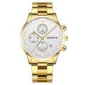 White Dial Gold Hands Gold Band (Flat End)