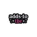 Enamel pin badge featuring Adds to TBR text with pink and white lettering - Adds to TBR (QHXZ1149)