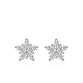 Pendientes de pentagrama en plata S925 con moissanita brillante y certificado GRA - Plata 925 / Plateado