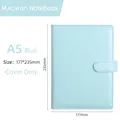 A5 macaron blue PU leather binder cover only with snap closure 177x235mm - A6 Casing / A5 - Blue (single Shell)