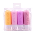 Rosa Cipria Sakura Giallo Latte Set di 4 con Borsa in PVC