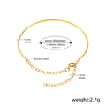 Detailliertes Diagramm mit Maßen des vergoldeten Armbands aus rostfreiem Edelstahl - Gold