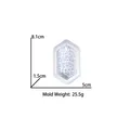 Rauten-Anhänger Silikonform für Kunstharz 8,1x5x1,5cm mit facettierter Struktur - Rhombus Diamant Tag Form