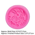 Molde de silicona rosa con relieve de pájaros y flores para jabones y pastelería DIY - 3# (Girasol y Pájaro) / Rosa