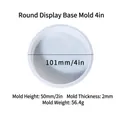 Ronde siliconen mal voor hars tafels met 101mm diameter en 50mm hoogte afmetingen - Ronde Basisvorm 4 Inch