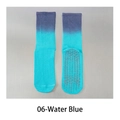 Gradient light blue yoga socks with anti-slip rubber grips for pilates and sports - 37-42 / Aqua Blue