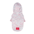 Felpa con cappuccio per animali in maglia mélange rosa e blu con etichetta rossa - S / Rosa