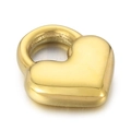 Pendentif cœur évidé en acier inoxydable doré poli pour la création de bijoux DIY - Or (KLJ4931-Z)