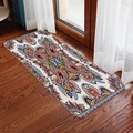 Tappetino da bagno rettangolare in flanella boho con motivo mandala colorato antiscivolo - 40x60cm / Stile 4-Rosa Blu Mandala