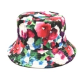 Fashionable tie-dye bucket hat with colorful floral print for outdoor sun protection - M (56-58cm) / Colorful Watercolor Floral (4#)