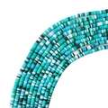 Perles en argile polymère 4mm bleu et vert pour création de bracelets et colliers DIY - Mélange Nuances de Bleu Blanc