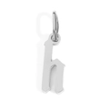 Gothic style lowercase letter h pendant in silver finish for DIY jewelry making - Letter H / Steel