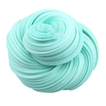 Detailed texture of blue-green buttery cotton slime spiraled on a white background - 60ml / Light Green