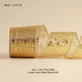 6.3cm gold mesh ribbon with metallic bronzing texture for Christmas gift wrapping - Gold Mesh Bronzing / 6.3cm x 10 Yards / Gold