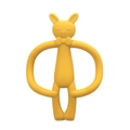 Yellow bunny silicone baby teether and molar stick toy for infant soothing - Bunny-Ginger Yellow