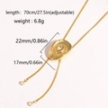 Verstellbare goldene Cowboyhut Bolo-Krawatte Halskette mit Steppmuster und Maßen - Gold