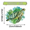Waterproof realistic sea turtle sticker decal with size dimensions 20cm by 23cm - Realistic Sea Turtle Style (UV50706T_T)