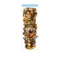 Waterproof full arm temporary tattoo WD-058 with tiger, wolf, deer and floral designs - WD-058/Tiger Wolf Deer with Flowers Snake