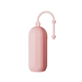 Pink leakproof silicone travel bottle sleeve with flexible hanging loop and secure fit - 3rd Gen (Hook & Plug) / Pink