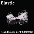 Strong elastic 0.8mm clear round cord for DIY beaded jewelry making projects 5m roll - Round Elastic Thread-0.8mm 5 Meters