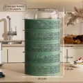 6-tier emerald green mesh food cover with dimensions of 24.2cm width for home dining - 6-Tier / Bright yellow